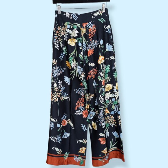 Zara Wide Leg Floral Trousers - Picture 7 of 9